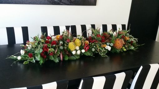 Christmas Themed Table Arrangement