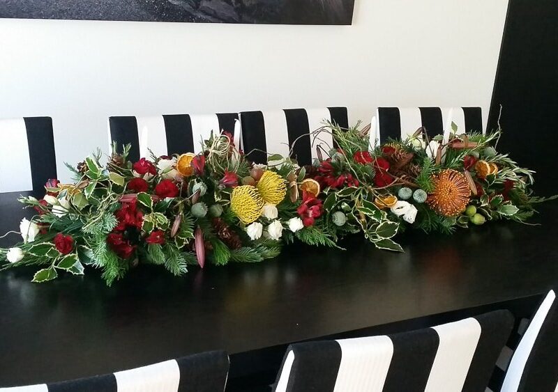 Christmas Themed Table Arrangement