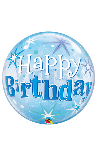 Happy Birthday Helium Balloon – blue