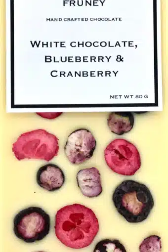 White chocolate & Blueberries & Cranberry bar