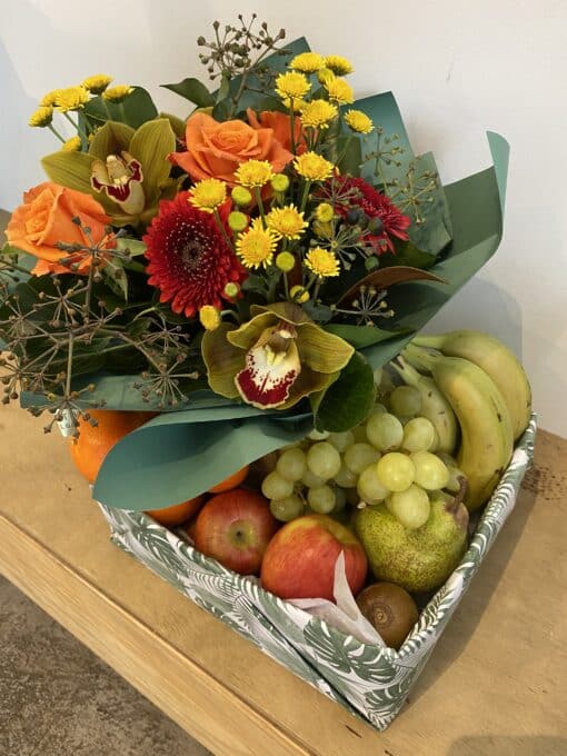 Flower + Fruit Basket - Samantha Rose Flowers 